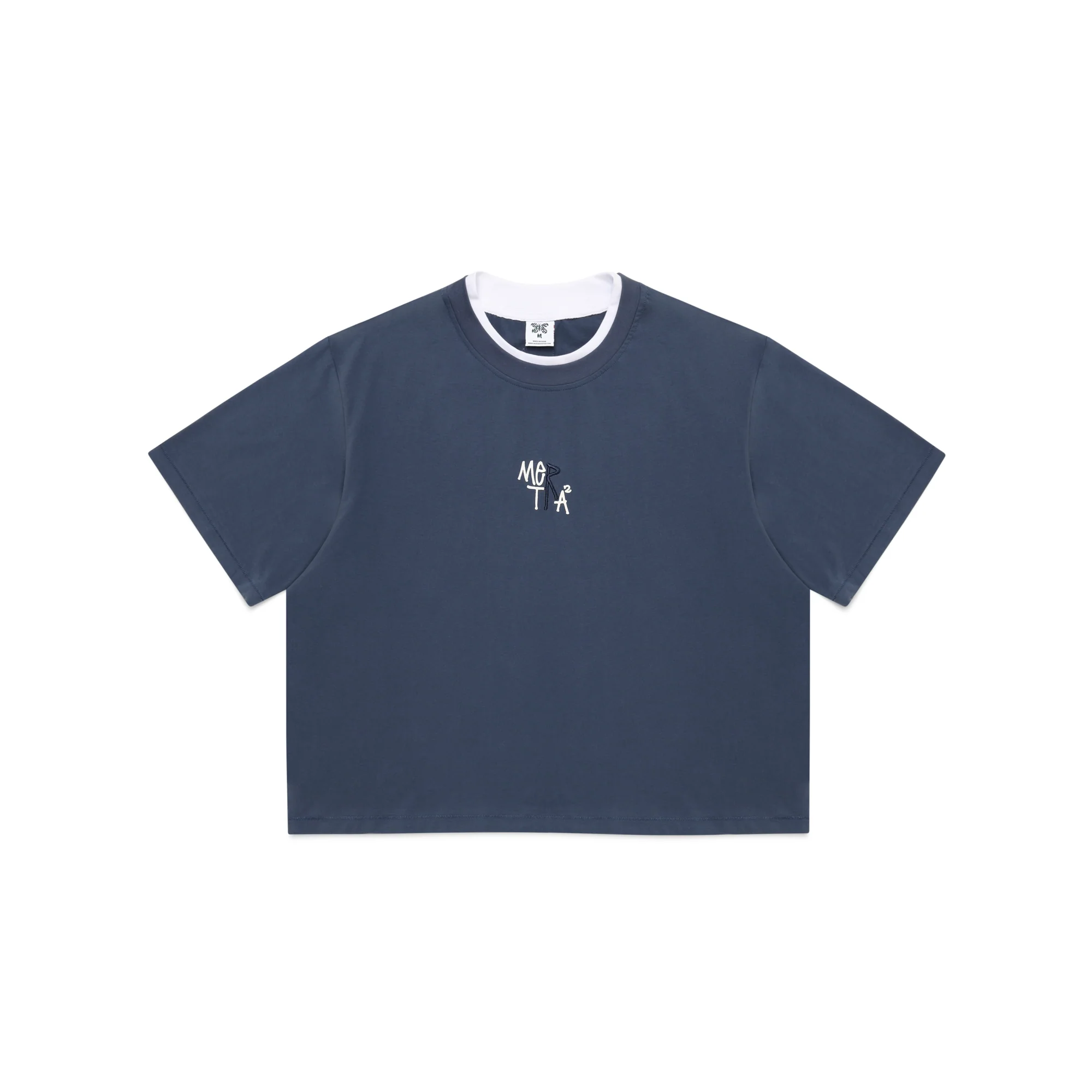 2col1.webp Mertra Mertra T Shirt Navy Blue - Image 1